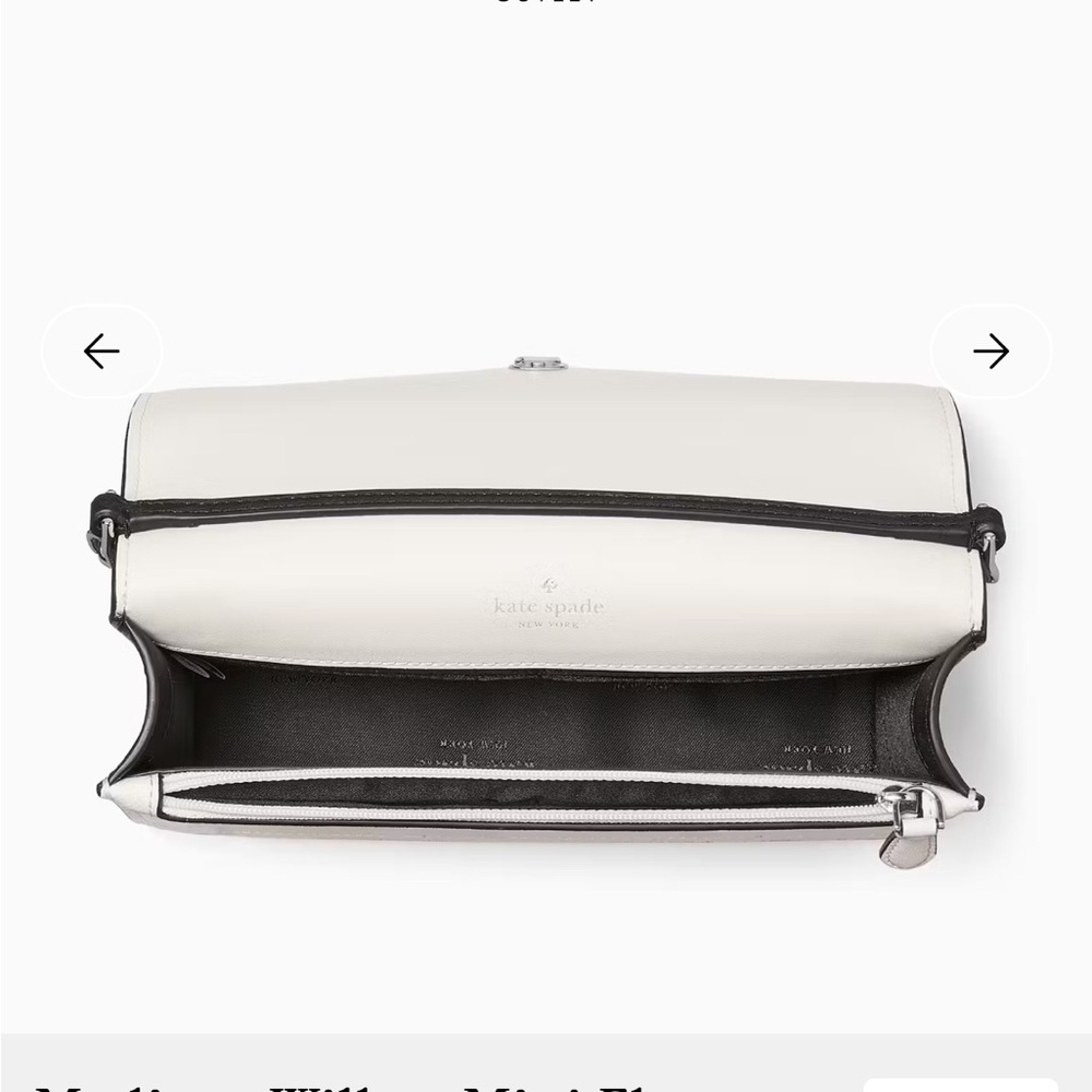 NWT Kate Spade Madison Willow Mini Flap Crossbody in Gray and Cream - Picture 4 of 14